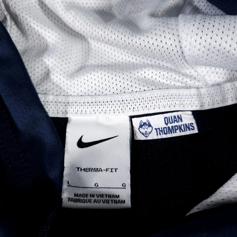 Nike Hoodie Men L Blue UConn Huskies Therma-FIT On-Field DN6554-419 Team Issued